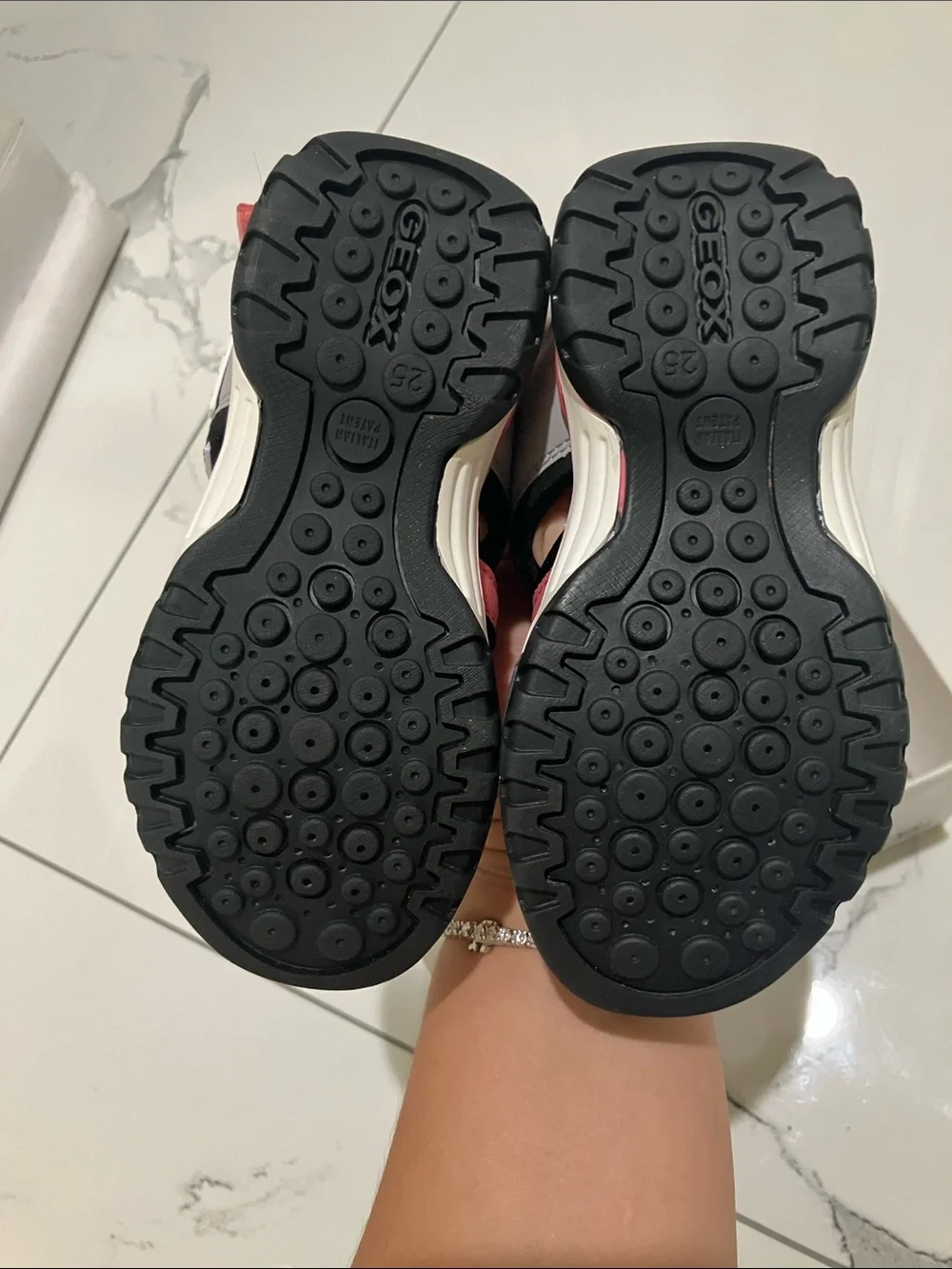 NWOT Geox Kids Coral Pink and Gray Closed-Toe Sport Sandals